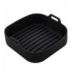 Forma 15cm Silicone Preta Quadrada Para Airfryer
